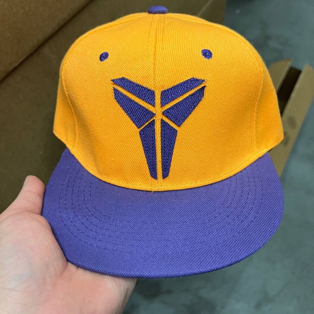 Kobe‎ Bryant Logo Hat Men Yellow Purple Mamba Snap Back Cap